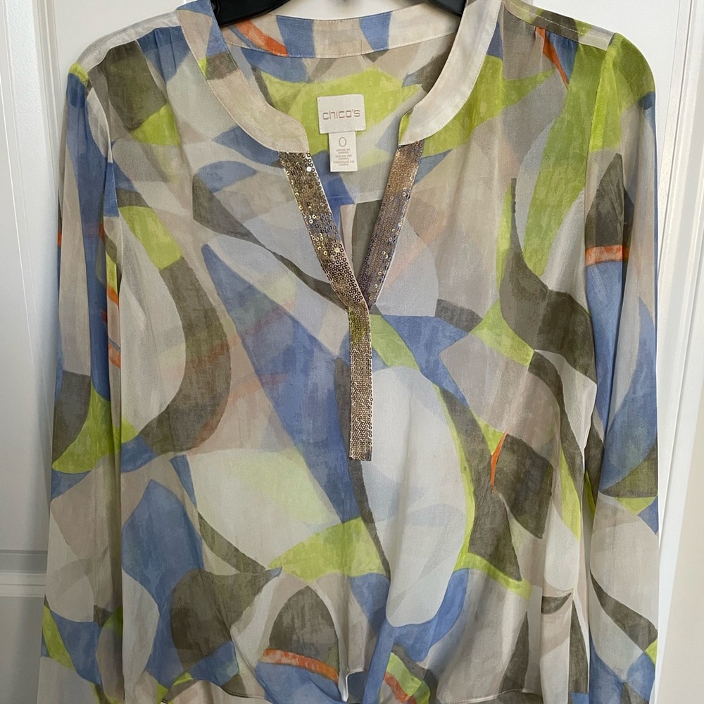 Chico’s Spring top, sz0, like new